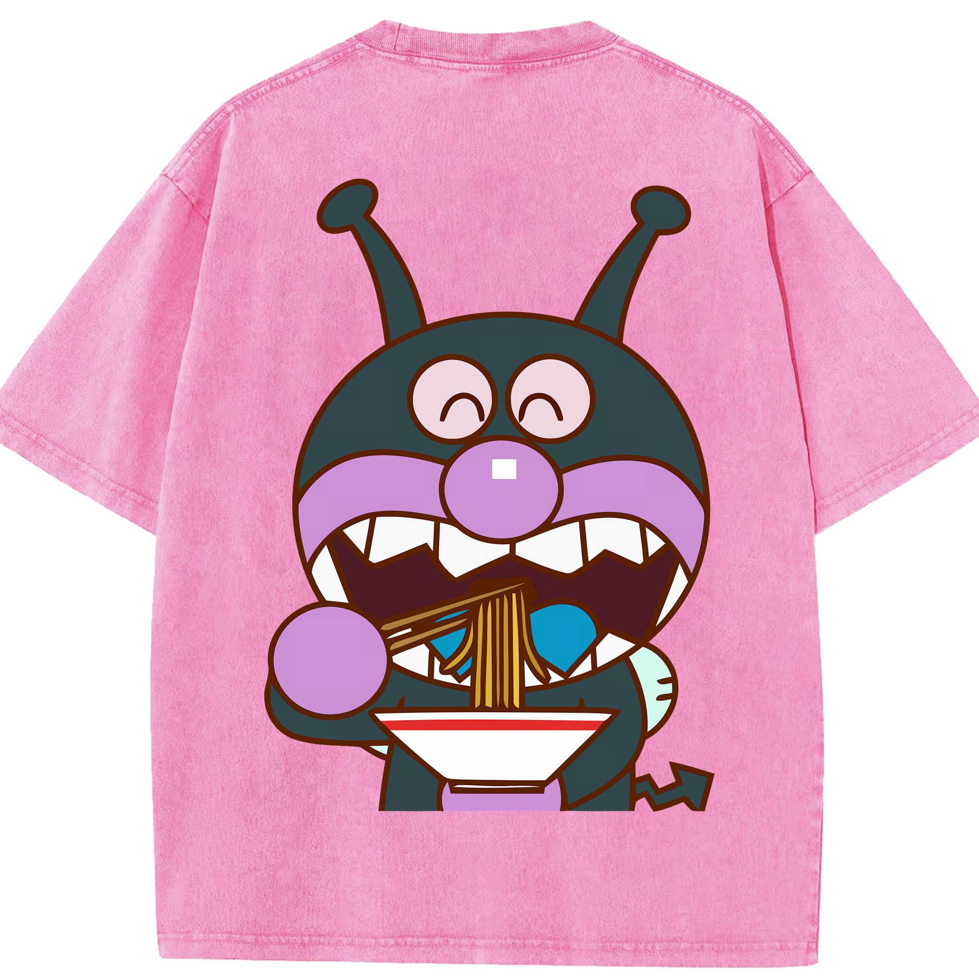 （画像用） アンパンマン Anpanman 綿100% ヴィンテージ風 半袖Tシャツ（背面プリント）